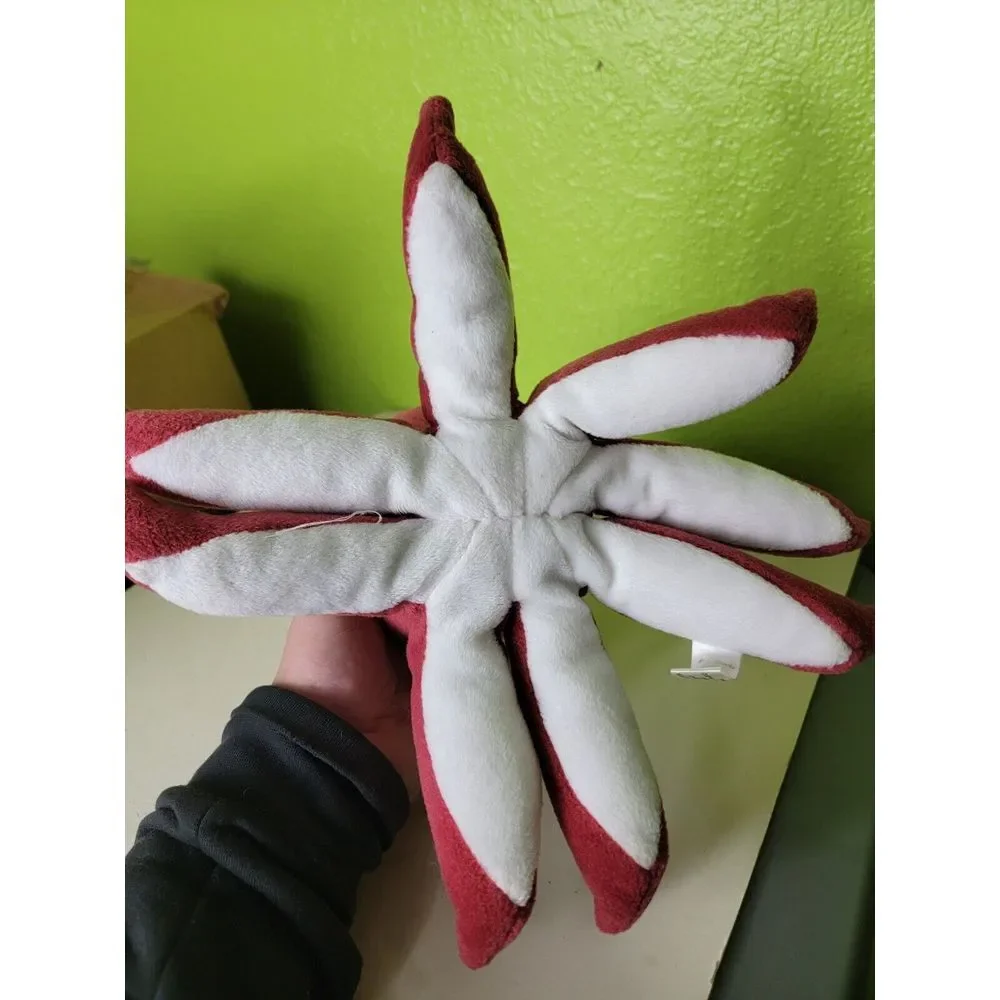 Vintage Red Octopus Diamond Plush Stuffed Toy VTG